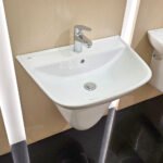 Chậu rửa mặt lavabo INAX L-297VEC/ BW1 (L297VEC) treo tường 3 lỗ - Ảnh 3