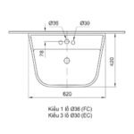 Chậu rửa mặt lavabo INAX L-297VEC/ BW1 (L297VEC) treo tường 3 lỗ - Ảnh 4