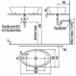 Chậu rửa mặt lavabo INAX L-300V/ BW1 (L300V) đặt bàn - Ảnh 5
