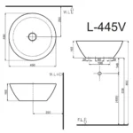 Chậu rửa mặt lavabo INAX L-445V/ BW1 (L445V) đặt bàn - Ảnh 6