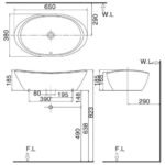 Chậu rửa mặt INAX L-465V/ BW1 ( L465V) đặt bàn - Ảnh 6