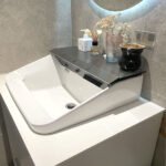 Chậu rửa mặt lavabo INAX L-C11A3-AS/ BW1 (LC11A3AS) dương vành, tích hợp chức năng tự động - Ảnh 4