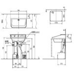 Chậu rửa mặt lavabo INAX L-C11A3-AS/ BW1 (LC11A3AS) dương vành, tích hợp chức năng tự động - Ảnh 6
