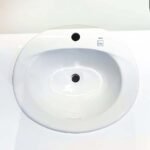 Chậu rửa mặt lavabo TOTO L501C#XW dương vành - Ảnh 2