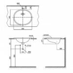 Chậu rửa mặt lavabo TOTO L762#XW dương vành - Ảnh 5
