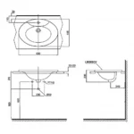 Chậu rửa mặt lavabo TOTO L909C#XW dương vành - Ảnh 5