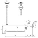 Vòi gắn tường INAX LF-12-13 (LF1213) lạnh - Ảnh 3