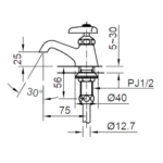 Vòi lavabo INAX LF-1 (LF1) lạnh - Ảnh 2