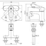 Vòi lavabo INAX LFV-1111S (LFV1111S) nóng lạnh (vòi chậu 3 lỗ) - Ảnh 2