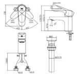 Vòi lavabo INAX LFV-1112S (LFV1112S) nóng lạnh - Ảnh 2