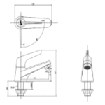 Vòi lavabo INAX LFV-17 (LFV17) lạnh - Ảnh 4