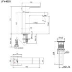 Vòi lavabo INAX LFV-402S (LFV402S) nóng lạnh - Ảnh 5