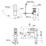 Vòi lavabo INAX LFV-5012S (LFV5012S) nóng lạnh - Ảnh 6