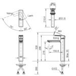 Vòi lavabo INAX LFV-5012SH (LFV5012SH) nóng lạnh - Ảnh 5