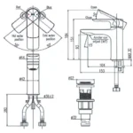 Vòi lavabo INAX LFV-612S (LFV612S) nóng lạnh - Ảnh 6