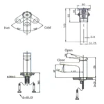 Vòi lavabo INAX LFV-652S (LFV652S) nóng lạnh - Ảnh 5