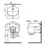 Chậu rửa mặt lavabo TOTO LHT766CR#XW treo tường chân lửng - Ảnh 2