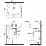 Chậu rửa mặt lavabo TOTO LHT239CR#W treo tường chân lửng - Ảnh 4