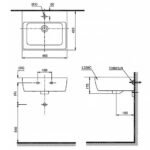 Chậu rửa mặt lavabo TOTO LT328C#XW treo tường - Ảnh 6