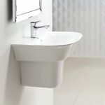 Chậu rửa mặt lavabo TOTO LW196K#XW/ LW196HFK#WH/ TX801LN treo tường chân lửng WILLOW - Ảnh 2