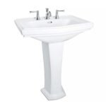 Chậu rửa mặt lavabo TOTO LW780J#W/ LW780FJ#W/ TX801LN/ TL510ERR treo tường chân dài CLAYTON (3 lỗ)