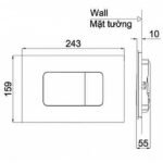 Mặt nạ xả nhấn bồn cầu TOTO MB170P#SS - Ảnh 3