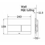 Mặt nạ xả nhấn bồn cầu TOTO MB171M#SS - Ảnh 6
