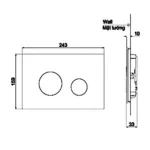 Mặt nạ xả nhấn bồn cầu TOTO MB174P#WH - Ảnh 4