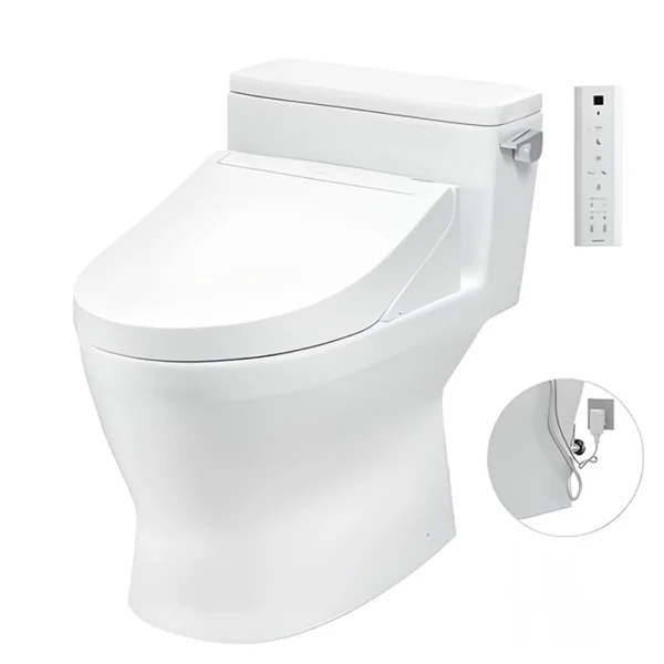 Bồn cầu TOTO MS188VKW11#XW/ T53P100VR 1 khối nắp điện tử TCF4911Z , xả gạt