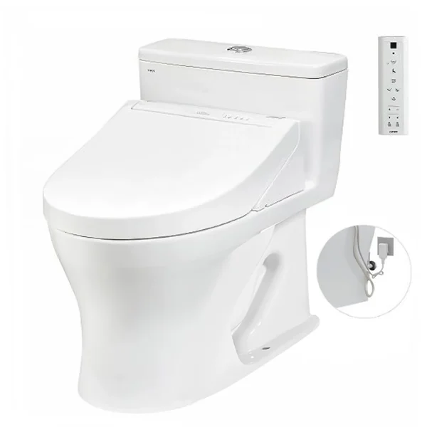 Bồn cầu TOTO MS855DW14#XW 1 khối, nắp điện tử TCF24410AAA