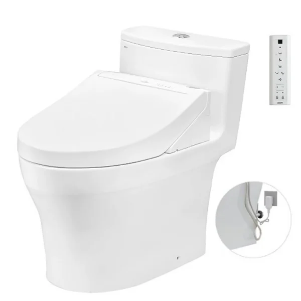 Bồn cầu TOTO MS885CDW15#XW 1 khối (Giấu dây) nắp điện tử TCF24460AAA