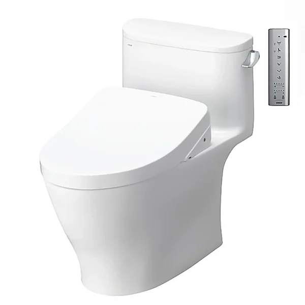 Bồn cầu TOTO MS887CRW12#XW 1 khối (Giấu dây), nắp điện tử TCF4911EZ, xả gạt