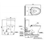 Bồn cầu TOTO MS889CDRW17#XW 1 khối (Giấu dây) nắp điện tử TCF23460AAA - Ảnh 5