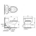 Bồn cầu TOTO MS904T8#XW 1 khối nắp êm TC600VS - Ảnh 3