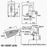 Van xả tiểu INAX OK-100SET(A) (OK100SETA) cảm ứng dùng Pin (dùng ống thẳng) - Ảnh 2