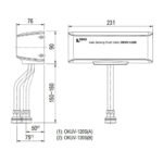 Van xả tiểu INAX OKUV-120S(B) (OKUV120SB) cảm ứng dùng Pin (khoảng cách đến tường 50mm) - Ảnh 2