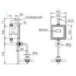Van xả tiểu INAX OKUV-30SM (OKUV30SM) cảm ứng dùng pin hoặc điện 220V - Ảnh 2