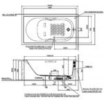 Bồn tắm TOTO PAY1515HVC#W/ TVBF411 đặt sàn, có tay vịn, kèm ống thải TVBF411 - Ảnh 4