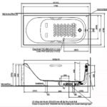 Bồn tắm TOTO PAY1710HV#W/ TVBF411 dạng xây, có tay vịn, kèm ống thải TVBF411 - Ảnh 5