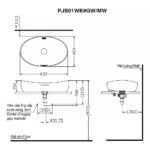 Chậu rửa mặt lavabo TOTO PJS01WE#GW đá, đặt bàn - Ảnh 6