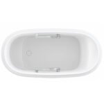 Bồn tắm TOTO PJY1744WHPWEN#GW/ TVBF412 đá cẩm thạch đặt sàn,có tay vịn, kèm ống thải TVBF412