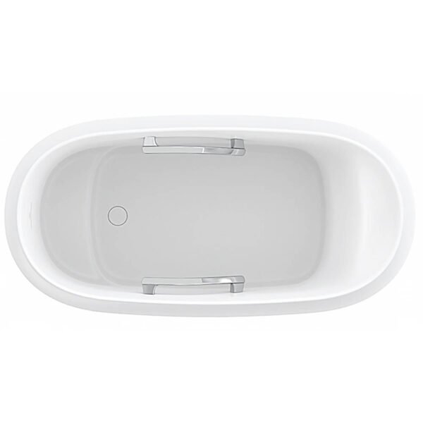 Bồn tắm TOTO PJY1744WHPWEN#GW/ TVBF412 đá cẩm thạch đặt sàn,có tay vịn, kèm ống thải TVBF412