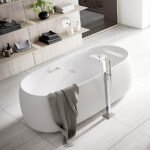 Bồn tắm TOTO PJY1744WHPWEN#GW/ TVBF412 đá cẩm thạch đặt sàn,có tay vịn, kèm ống thải TVBF412 - Ảnh 6