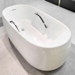 Bồn tắm TOTO PJY1744WHPWEN#MW/ TVBF412 đá cẩm thạch đặt sàn, có tay vịn, kèm ống thải TVBF412 - Ảnh 5