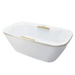 Bồn tắm TOTO NEOREST PJY1886HPWMNE#GW/ TVBF412 đá cẩm thạch đặt sàn, có tay vịn, kèm ống thải TVBF412