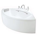 Bồn tắm TOTO PPY1543-4HPE#P dạng góc ngọc trai, bộ xả nhấn DB505R-2B