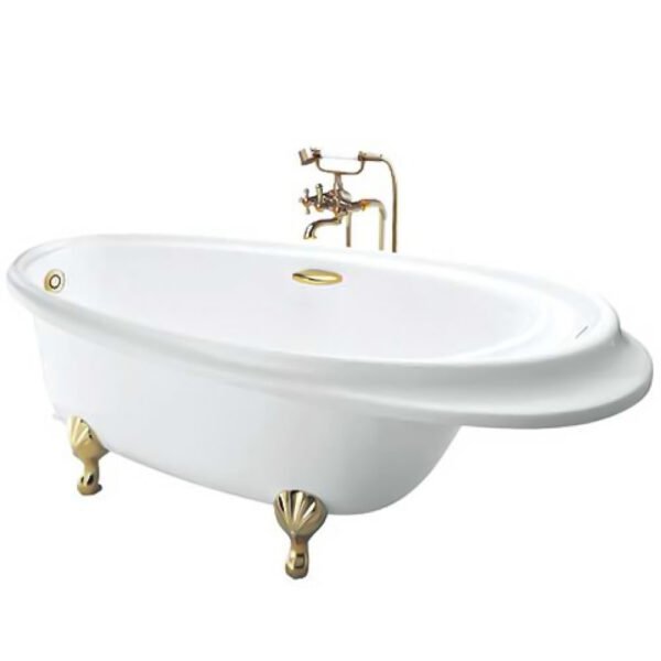 Bồn tắm TOTO PPY1610HPTE#P/ TVBF412 đặt sàn ngọc trai, có tay vịn, kèm ống thải TVBF412