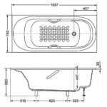 Bồn tắm TOTO PPY1780PE#P/ DB505R-3B/ TVBF412 đặt sàn ngọc trai, kèm ống thải TVBF412 - Ảnh 5