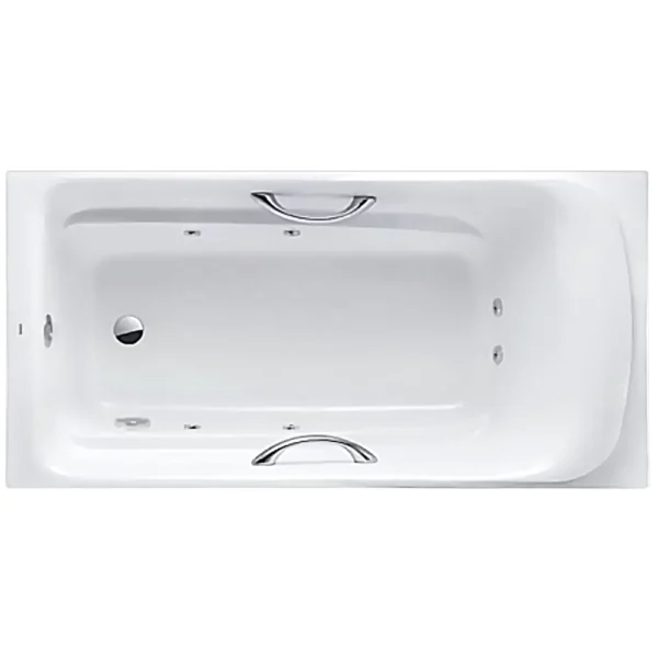 Bồn tắm TOTO PPYK1760ZLHPNE#P/ TVBF412/ DB505R-2B đặt sàn ngọc trai, có tay vịn, massage kèm ống thải TVBF412