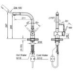 Vòi chén INAX SFV-1013SX (SFV1013XS) nóng lạnh, có dây rút - Ảnh 4